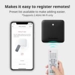 SwitchBot – Hub Mini | Control inteligente | Enlace a Wi-Fi | Compatible con Alexa, Google Home, Siri, IFTTT | Controles: Luz, TV, Aire Acondicionado, Robot Aspirador, etc (Negro)
