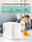 VINATO Mini Nevera Piccolo 4L, Mini Nevera Camera da Letto con Función de Raffreddamento e Riscaldamento, 220V AC / 12V DC para Auto, Ufficio, Camera da Letto, Cura Della Pelle, Bev