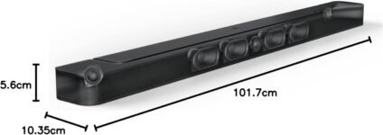 JBL Bar 500 Barra de sonido de 5.1 canales y subwoofer de 10″, MultiBeam y Dolby Atmos, sonido envolvente 3D, con AirPlay, Alexa Multi-Room Music y Chromecast, negro