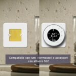 Placas de Caja 503, Placas de Termostato Compatibles con Termostato WiFi Tado Sonoff, Adaptador de Caja Placa 503 a 502 y Tornillos 12cm × 12cm (1)