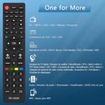 Mando a distancia universal para TV/DVD/BLU-Ray/Streaming/reproductores de audio, mando a distancia universal para Samsung LG Philips Sony TV