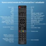 Mando a distancia universal para TV/DVD/BLU-Ray/Streaming/reproductores de audio, mando a distancia universal para Samsung LG Philips Sony TV