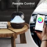 Alexa Difusor de Aceites Esenciales Wifi 600 ml, Humidificador Ankrs Diseño Único Aromas, WiFi, Aromaterapia Alexa, Ultrasónico con Luz LED, Multicolor