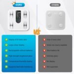 Báscula de grasa corporal Báscula de baño digital Báscula de peso corporal con pantalla grande, báscula inteligente Bluetooth con 22 medidas