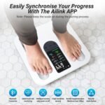 Báscula de grasa corporal Báscula de baño digital Báscula de peso corporal con pantalla grande, báscula inteligente Bluetooth con 22 medidas