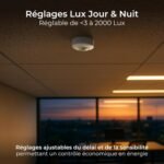 LUCECO LGIP20CSW-01 – Detector de Presencia pir Blanco para Montaje en Superficie en Techo – 360º – pir/Lux – Blanco