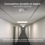 LUCECO LGIP20CSW-01 – Detector de Presencia pir Blanco para Montaje en Superficie en Techo – 360º – pir/Lux – Blanco