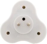 Zenitech – Triplite Triangular 3x16A – Regleta de Seguridad Infantil 2P+T – Polipropileno, Diseño Duradero – Ideal para conexiones eléctricas domésticas – Certificado NF – Blanco