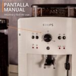 Krups Rome, Cafetera Superautomática, Depósito de agua 1,6 L, 3 niveles de temperatura, 3 niveles de intensidad, 15 bares, Molinillo cónico de metal, Panel de control fácil, Blanco, EA8105