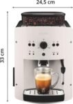 Krups Rome, Cafetera Superautomática, Depósito de agua 1,6 L, 3 niveles de temperatura, 3 niveles de intensidad, 15 bares, Molinillo cónico de metal, Panel de control fácil, Blanco, EA8105
