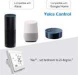 Decdeal Termostato WiFi para Caldera de Gas, Termostato Programable Intellight, Compatible con App/Control por Voz, Compatible con Alexa/Google Home, 5A, GC-Blanco