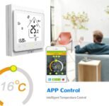 Decdeal Termostato WiFi para Caldera de Gas, Termostato Programable Intellight, Compatible con App/Control por Voz, Compatible con Alexa/Google Home, 5A, GC-Blanco