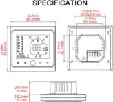 Decdeal Termostato WiFi para Caldera de Gas, Termostato Programable Intellight, Compatible con App/Control por Voz, Compatible con Alexa/Google Home, 5A, GC-Blanco