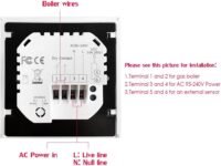 Decdeal Termostato WiFi para Caldera de Gas, Termostato Programable Intellight, Compatible con App/Control por Voz, Compatible con Alexa/Google Home, 5A, GC-Blanco
