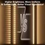 Tira LED COB de 3M USB 5V Blanco cálido Regulable CRI85+8mm de ancho Flexible para fondo de TV Cocina Sala de estar Fiesta Decoración de bricolaje (Blanco cálido 3m)