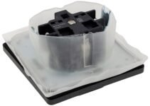 MILOS Enchufe exterior IP44 con tapa protectora 230 V para cuartos húmedos baños exteriores antracita