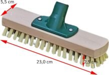 Estropajo de madera con hilo, cepillo para fregar suelos, cerdas gruesas, limpieza interior y exterior, cubierta de azulejos, jardín, baño, cocina, fregado sin mango