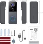 (Actualizado) Timbre con video Timbre con cámara inalámbrica 1080P, IP66, soporte para tarjeta SD y almacenamiento en la nube