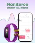 BIGGERFIVE Vigor 2 L Reloj Fitness para Niños y Niñas de 5 a 15 Años, Seguimiento de Actividad, Pulsómetro y Sueño, IP68 Resistente al Agua, Podómetro, Contador de Calorías, Morado