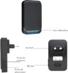 Aktivstar Sensor de Movimiento con Alarma Sonora para Entradas/Sensor de Movimiento para Hogar y Negocio, Timbre Inalámbrico, Alarma de Seguridad, Detector de Presencia Portátil, Negro