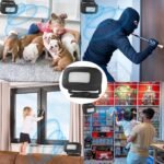 Aktivstar Sensor de Movimiento con Alarma Sonora para Entradas/Sensor de Movimiento para Hogar y Negocio, Timbre Inalámbrico, Alarma de Seguridad, Detector de Presencia Portátil, Negro