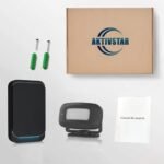 Aktivstar Sensor de Movimiento con Alarma Sonora para Entradas/Sensor de Movimiento para Hogar y Negocio, Timbre Inalámbrico, Alarma de Seguridad, Detector de Presencia Portátil, Negro