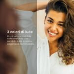 EMKE Espejo de baño con luz 50 x 70 cm, ovalado con 3 colores de luz, ajustable, antivaho, función de memoria, táctil IP44, espejo de baño con iluminación horizontal/vertical