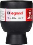 Legrand 050179 Base de enchufe móvil, 3680 W, 230 V, negro