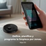 Cecotec Robot Aspirador y Fregadora Conga M70, Navegación Láser, Presión de Succión 20000Pa, Batería 4500 mAh, Cepillo de Silicona Especial para Mascotas, Cobertura hasta 180 m²