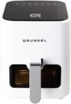 Grunkel – Freidora de aire – Airfryer – EASY FRYER 4L y 1200W con Panel de control digital Temporizador multifunción 60 minutos 7 programas de cocción para freír sin aceite (Blanco)