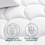Colchón Zinus Hybrid 90 x 190 cm – Alto 20 cm – Tight Top – Colchón de muelles ensacados y viscoelástica – Alta transpirabilidad – Óptimo para un sueño reparador