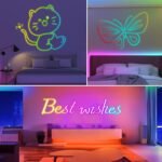 PSTAR Tiras LED Neón 5 Metros, Tira LED IP67 Impermeable para Exteriores con Control Remoto Aplicación Bluetooth para Habitación, Fiesta, Jardín