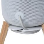shinar Compatible con Homepod 1/2 Soporte de Mesa de Escritorio Accesorios Soporte de Madera Estable para Homepod 1/2 Gestión de Cables Integrada (Blanco)