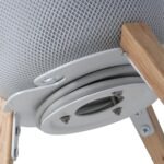 shinar Compatible con Homepod 1/2 Soporte de Mesa de Escritorio Accesorios Soporte de Madera Estable para Homepod 1/2 Gestión de Cables Integrada (Blanco)