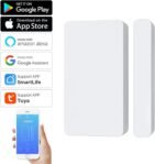 Tuya WiFi inteligente Sensor de puerta ventana detectores abiertos/cerrados aplicación Wi-Fi notificación alerta soporte Alexa Google Home