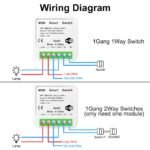 AXFEE Interruptor Inteligente WiFi, Interruptor WiFi Inteligente DIY de 2 Vías, Interruptor WiFi Inteligente Programable de 2,4 GHz, Compatible con Alexa y Google Home, 10A 2400W