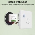 AXFEE Interruptor Inteligente WiFi, Interruptor WiFi Inteligente DIY de 2 Vías, Interruptor WiFi Inteligente Programable de 2,4 GHz, Compatible con Alexa y Google Home, 10A 2400W