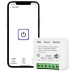 AXFEE Interruptor Inteligente WiFi, Interruptor WiFi Inteligente DIY de 2 Vías, Interruptor WiFi Inteligente Programable de 2,4 GHz, Compatible con Alexa y Google Home, 10A 2400W