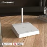 Hub M6 Matter Zigbee con antena, compatibilidad estándar Tuya Zigbee, soporte multiplataforma, señal de largo alcance y capacidad para 128 dispositivos