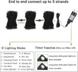 Luces Coloridas para Árbol de Navidad, Guirnalda de Luces 20 m 200 LED con 8 Modelos de Iluminación, Decoración Navideña Exterior Conectable para Jardín, Hogar, Fiesta, Boda