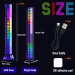 Luz LED de ambiente musical con luz de ritmo, activada por voz, luz de control de sonido, lámpara LED RGB, luz de control de sonido creativo (C)