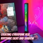 Luz LED de ambiente musical con luz de ritmo, activada por voz, luz de control de sonido, lámpara LED RGB, luz de control de sonido creativo (C)