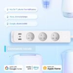 Tapo P300 Regleta Inteligente Wi-Fi con 3 Tomas y 3 USB, Carga Rápida 18W, Compatible con Alexa y Google Home, Regleta Alexa Programable con Función de Temporizador