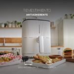 MasterPRO BY CARLO CRACCO – Freidora de aire 1500W 5L – 12 Programas – Control táctil LED – Control App – Recubrimiento Antiadherente – Blanco