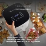 MasterPRO BY CARLO CRACCO – Freidora de aire 1500W 5L – 12 Programas – Control táctil LED – Control App – Recubrimiento Antiadherente – Blanco