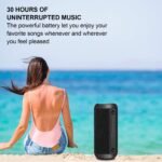 Altavoz Bluetooth Portátil 30W, M2 Pro Enhanced Edition, Sonido Estéreo 360°, 30 Horas de Reproducción, Resistente al Agua IPX6, con Powerbank, con Micrófono, FM/TF/AUX/USB