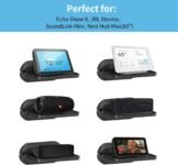 Cozycase Soporte de pared para Show 8 – Estantes flotantes para Google Nest Hub MAX y otros altavoces Bluetooth, ahorra espacio en el mostrador de la cocina del baño (negro)