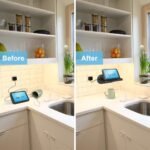 Cozycase Soporte de pared para Show 8 – Estantes flotantes para Google Nest Hub MAX y otros altavoces Bluetooth, ahorra espacio en el mostrador de la cocina del baño (negro)