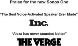 Altavoces inteligentes controlados por voz Sonos One (Gen 2) con Amazon Alexa integrado (paquete de 2) – Negro