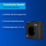 Medidor de electricidad REV EX – Otorgado por Stiftung Warentest con nota 1.7 – Mida su consumo de energía, medidor de electricidad, medidor de corriente, medidor de electricidad, negro